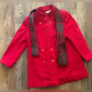 Vintage Red Peacoat